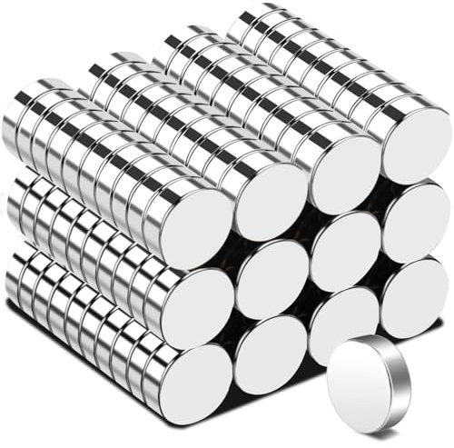 Aenienoe 120 Pack Magnets Strong 6x2mm Mini Magnet Small for Crafts Round Magnets for Miniatures Neodymium Magnet for Whiteboard Board Fridge