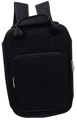 OFFSCH Drumstick Tasche Inkl Doppelhaken Tragetasche aus Pvc Schwarze mit Tragegriff und Körperkurvendesign für Schlagzeugstöcke Geeignet für Übung und Auftritt