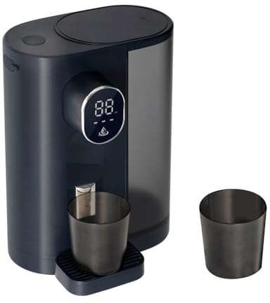 Automatisk munsköljsdispenser, 600 ml automatisk muntvättspump justerbar volym munskölj behållare dispenser med 2 koppar för badrum