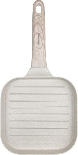 Klausberg KB-7812 Poêle grill en marbre avec revêtement en marbre Beige 18 x 18 cm