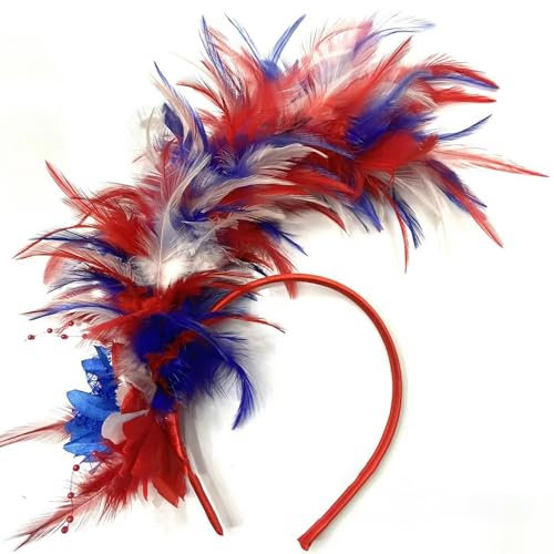 haarreif pfau, Feder Stirnband Damen Regenbogen Schwarz Feder Stirnband Feder Kopfschmuck Cosplay Haarreif Karneval Party Faschingskostüme Hochzeit Tee-Party Feder Haarschmuck