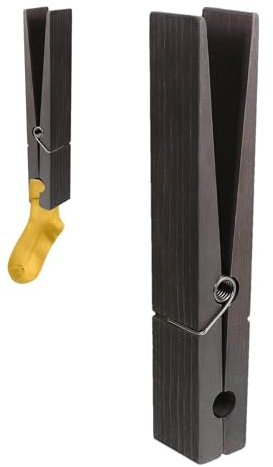 Molletta gigante in legno, molletta da 30,5 cm, mollette giganti in legno, grandi clip porta asciugamani da bagno con molla, clip in legno salvaspazio e robuste per soggiorno camera da letto