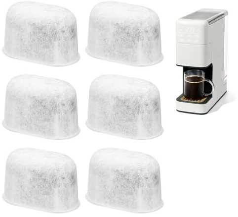 Lot de 6 filtres à café de rechange compatibles avec la cafetière Drew Barrymore, filtres à eau au charbon pour machines à café DrewBarrymore