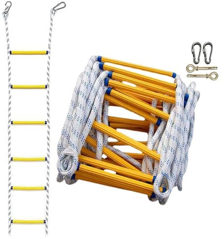 GAGULHAH Rope Ladder,Safety Ladder,Emergency Fire Escape Ladder Safety Rope Ladder Escape Ladders for Adults and Kids Evacuateasy to Store/15M(164FT/50M)