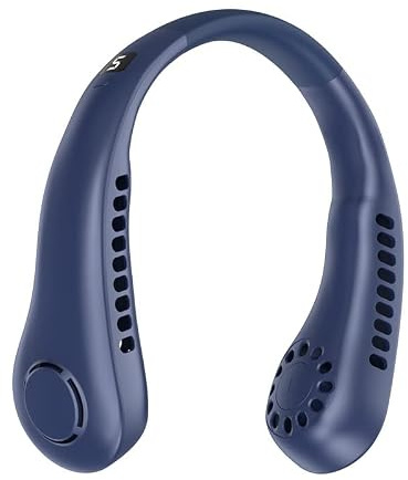 Neck Fan, Portable Bladeless Neck Fans Adjustable Hands-Free Personal Fan | Wearable Fan with LED Display,Headphone Design Neck Fan with 5 Speeds for Travel,Sports,Outdoor,Home,Office,School,Camping