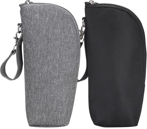 2PCS Insulated Baby Bottle Bags, Portable Breastmilk Water Kettle Bottle Storage Tote Warmer Bag, Thermal Feeding Pouch Holder Travel Carrier for Shopping Traveling Carrier Heat/Cold Preservation