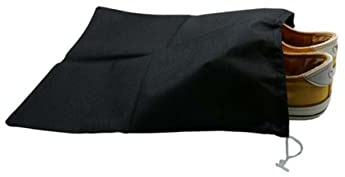 OATIPHO 20pezzi Sacchetti Porta Scarpe Viaggio in Tessuto Non Tessuto Nero Con Chiusura Coulisse Resistente Leggeri e Pieghevoli Per Organizer Valigie e Protezione Antipolvere