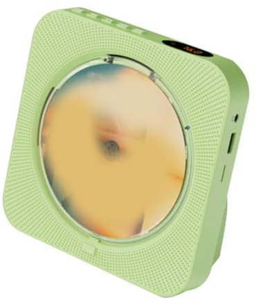 Knoruley Reproductor de CD Portátil -718 - Bluetooth, Altavoces Duales, Radio FM, USB, Modo Auriculares, Sonido Estéreo, Enchufe UE Verde