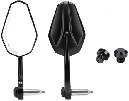 NVETJMUA Motorrad Lenkerendenspiegel Für MT07 Für MT09 R1 R3 Für XSR 900 Universal-Motorrad-Lenkerendspiegel 7/8 Zoll 22 Mm Motorrad-Rückspiegel Lenkerspiegel Motorrad(Bundle 2)