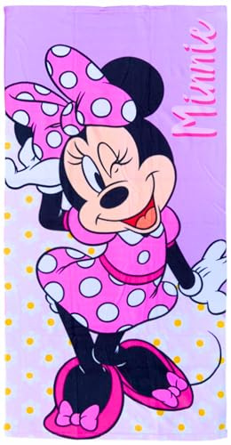 Clondo Telo Mare Bambina Per Minnie Fan - Microfibra Morbida in Poliestere – Asciugamano Mare Piscina, Colori Vivaci, Idea Regalo Estate, Gadget Ufficiale