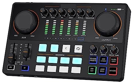 Podcast Kit Complet, Jeu de cartes son avec interface de microphone XLR Podcasting for DJ Live Streaming Phone Computer PC AME2A(SOUND CARD)