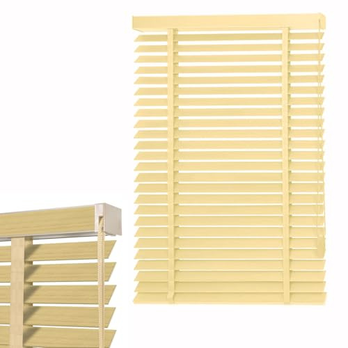 Glatte Jalousien aus Kunstholz, 50 mm, für Innenfenster, Grau, horizontaler Fensterladen, verstellbare Privatsphäre, römische Vorhänge für Zuhause und Büro