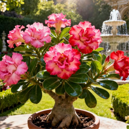 Rosa del deserto a crescita rapida/Tuberi di rosa del deserto rari/resistenti/Perenni resistenti/Bellissima decorazione-1 Rizoma-A