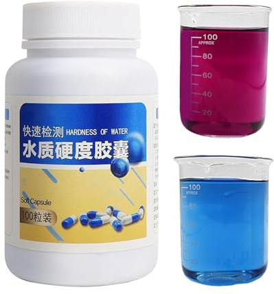 Kit de test d'eau dure - Kit de test d'eau pour - Détection de dureté pour puits Aquarium Poussière Réservoir de piscine d'eau fraîche | Utile dans les aquariums et les systèmes