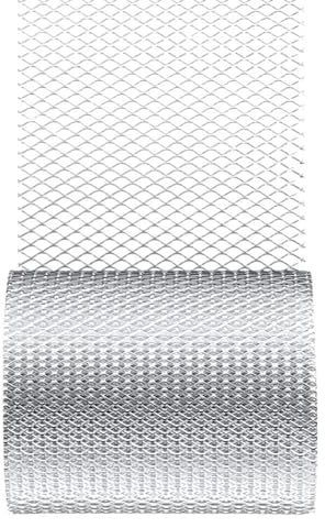 Generisch Rejilla de protección para canalones de aleación de aluminio, resistente red de protección para hojas, filtro de canalón duradero contra hojas, ramas, suciedad, agujas, obstrucción de agua