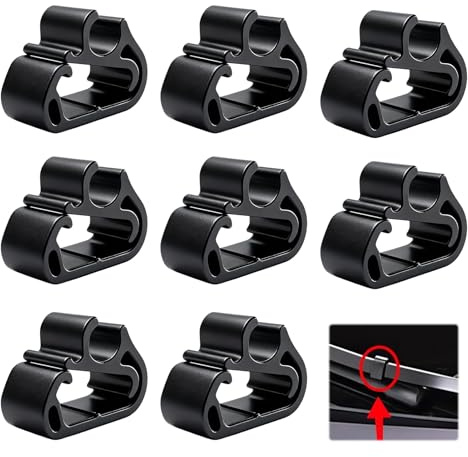 8 Pièces Clips Essuie-Glace, Colliers de Fixation Robustes pour Bras Essuie Glace Avant, compatible avec 3008, 5008, C5, DS7, Fixation Tuyau Lave-Glace, Accessoire Entretien