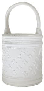 Astrid Handbag Decorative Vase - Luxury Designer?Inspired Flower Vase Ornament for Table, Shelf & Living Room, Modern Home Decor - Luxury Interiors by Rowen Homes (White)