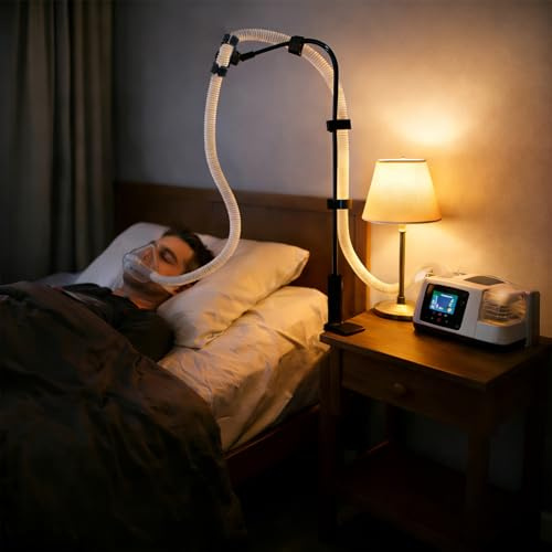 CPAP Schlauchhalter Aufhänger, Einstellbare CPAP Schlauchheber und Schlauchunterstützung, Sicher und,Zuverlässig,Flexibel,Robust,Tragbarer, zur Verhinderung von CPAP Schläuchen Leckage & Verwicklung