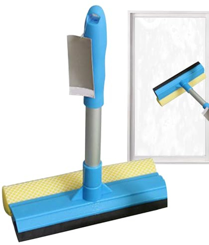 Glass Wiper for Window - 11.02x8.27x3.15 Inches Auto Glass Cleaning Squeegee Wiper, Detachable Design Handheld Squeegee, Scraper Sponge for Window, Shower Door, Wall Tile, Car Windshield