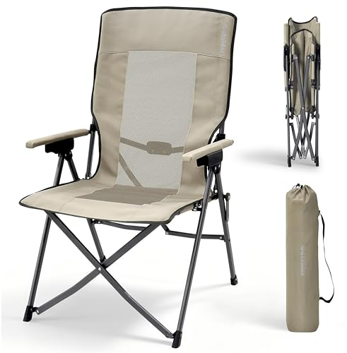 OUTSIDER Campingstuhl Klappbar Anglerstuhl Mit Verstellbarer Rückenlehne | 3-Fach Verstellbar Bis 150 kg, Atmungsaktives Netzgewebe, 600D Oxford, Tasche Für Camping, Angeln & Garten