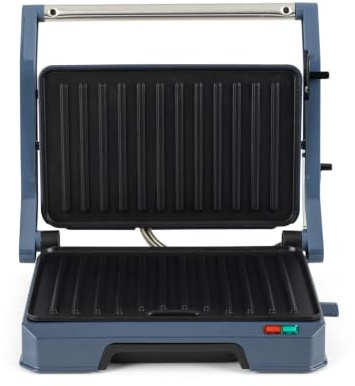 Progress Mellow Health Grill, 180 Degree Flat Opening, 850 W | Nonstick Plates, Automatic Temperature Control, Removable Drip Tray, Power And Ready Indicator Lights, Low Oil Cooking