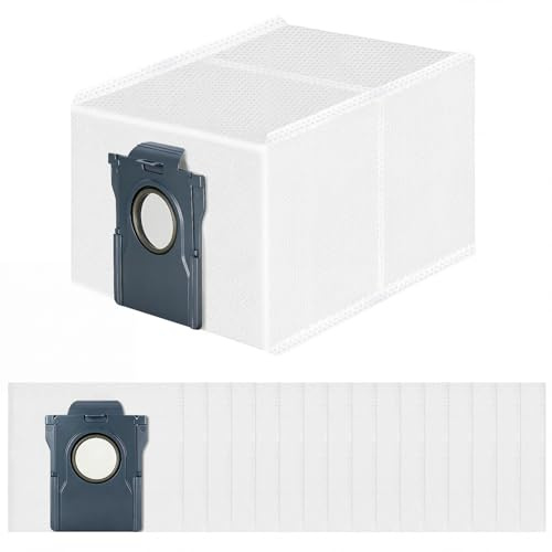 16 stycken dammpåsar 4 l stor kapacitet aktivt kol dammsugarpåsar | Dammpåsar kompatibel med Dreame D10 Plus Gen 2 L10s D10 Plus L40 X30 X40 X50 L50 Ultra robotdammsugare reservdel tillbehör