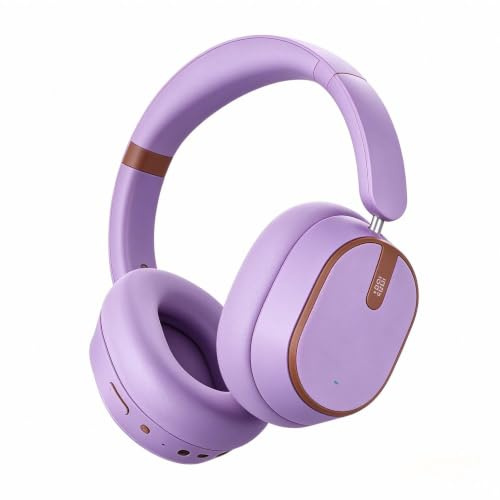 MMWOWARTS Hybrid Active Noise Cancelling Bluetooth Headphones,Bluetooth 6.0 Over Ear Wireless Headphones with 60H Playtime, Hi-Res Audio, Deep Bass, Memory Foam Ear Cups for Home Office Travel White