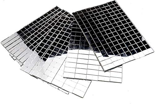 5x 150pcs Autocollant Verre Artisanat Mini Square & Miroirs Rond Carreaux Mosaïque 10*10mm