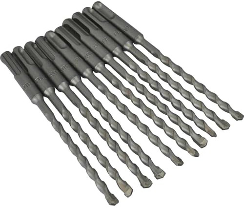 Faithfull FAISDS7160B SDS Masonry Drill Bit 7 mm x 100 mm WL x 160 mm - Bulk Pack of 10 Silver