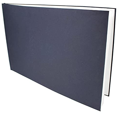 Artway Indigo - Handgefertigtes Skizzenbuch (150 g/m²) mit gebundenem Hartcover - A2 Querformat