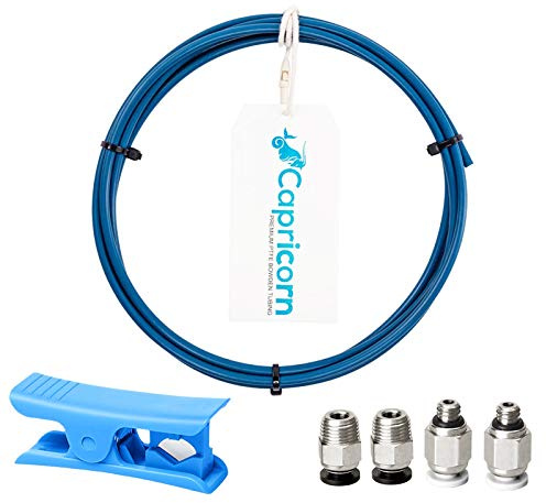 Capricorn Bowden PTFE-rör XS-serien med PC4-M10 PC4-M6 beslag och rörskärare för Creality Ender 3 Pro Ender 5 CR-10/10S 3D-skrivare 1,75 mm filament stöds