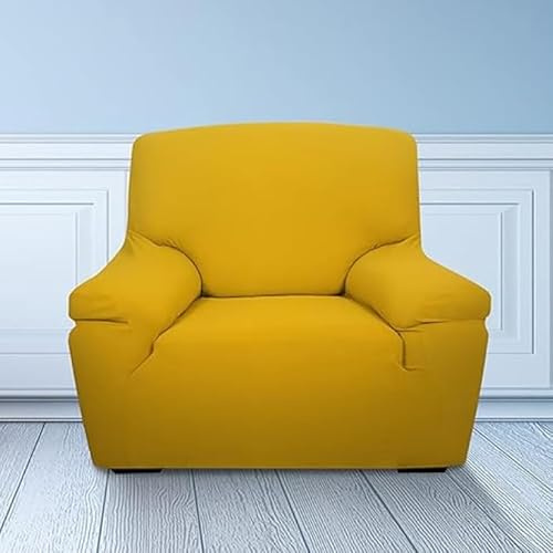 INTRECCI Copridivano estensibile tinta unita (Oro, Copripoltrona 1 posto)