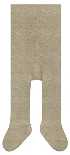 FALKE Unisex Baby Strumpfhose Family B Ti nachhaltige Baumwolle einfarbig 1 Stück, Beige Sand Melange 4650, 62-68