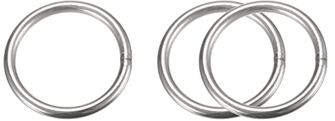 sourcing map 3 Stück O Ringe aus Edelstahl 50mm1.97 Außendurchm. O-Ringe | Rundringe, Metall, 5mm Dicke, Mehrzweck, Geschweißte