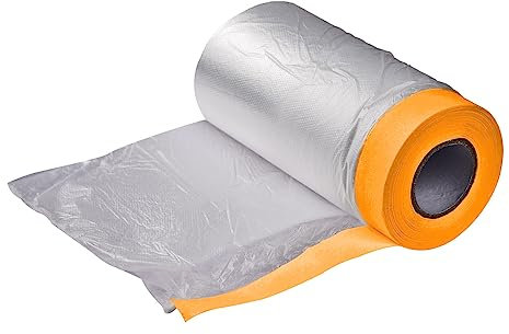 DEMA Fineline Malerband Klebeband Kreppband mit Folie Abdeckfolie 55 cm x 20 m