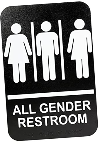 PLAFOPE Toilettenschild Brailleschrift Selbstklebend Für Tür Wand Badezimmer Toilette Unisex Abs Material Bruchfest Langlebig Einfach Anbringen Blinden Geeignet Praktisch