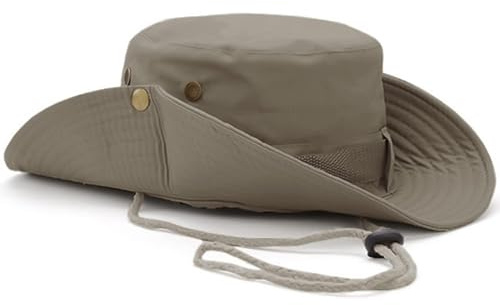 Favuit Solhatt, Boonie-hatt för herr/dam, bush hat-brätte, hatt för friluftsliv, med UV-/solskydd, vikbar vandringshatt, fiskarhatt, trädgårdshatt, toupe, En Storlek