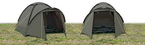 Karpfenzelt Bivvy Angelzelt mit Überwurf 280x210x150cm Wassersäule 5000mm 2 Mann