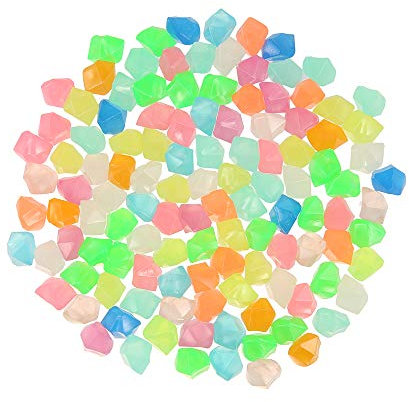 Kieselsteine Dekosteine 300 stücke glühen im dunklen Garten Kiesel glühen Steine ​​felsen für walkways gartenweg patios Rasen Garten ard Decor leuchtende Steine (Color : Colour)