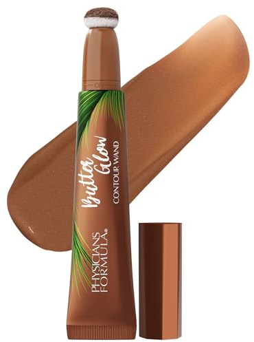 Physicians Formula Butter Glow Contour Wand, Bronzer Liquido per Contouring, Nutriente e Cremoso, Semplice Applicazione, Medium Deep