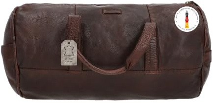 Gusti Reisetasche Leder-Oliver Sporttasche Weekender Handgepäck Ledertasche Braun Leder