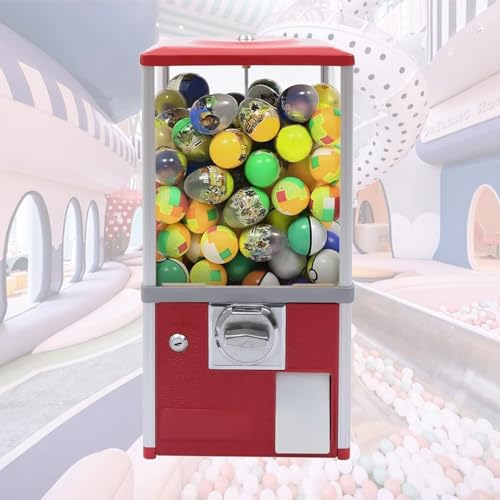 Distributore automatico a gettoni di caramelle – contiene 800-1000 monete, 200 palline di gomma da 4,3 cm o 150 palline di gomma da 4,8 cm – piccolo distributore automatico per bambini – divertente