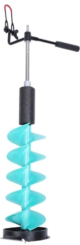 Topyond Schneckenbohrer, Eisfischen-Schneckenbohrer, elektrische Bohrmaschine, Eisbohrer-Set, 28 Zoll Länge, 8 Zoll Durchmesser, prägnante Klinge mit Positionierer-Verlängerungsstange für