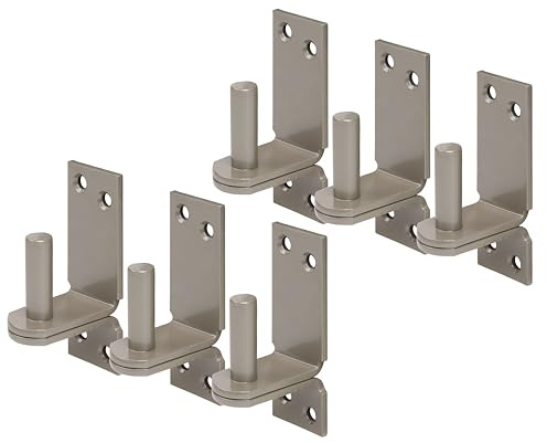 Alberts 821258 DURAVIS® Gond sur platine | crochet DII | en beige perle, à couche duplex RAL 1035 | cote axe Ø13 mm | platine 100 x 35 mm | kit de 6