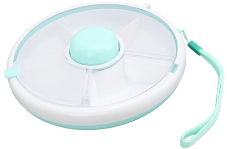 Yunir Rotating Kids Snack Container, Reusable Snack & Fruit Spinner Bundle with Lid, Large Capacity Sealing Kids Fruit Storage Box, Portable Snack Storage for Adults Child