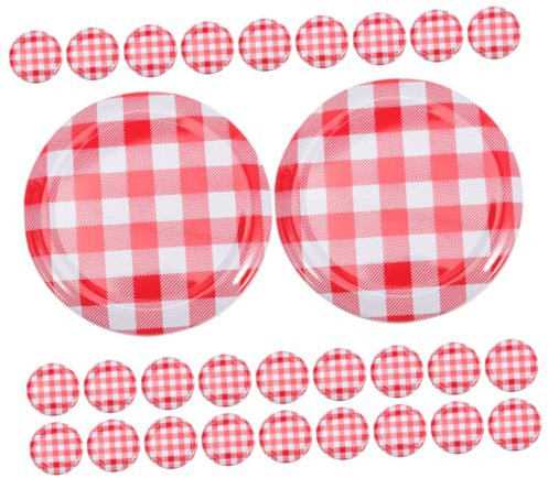 Garneck 80pcs Jam Bottle Cap Bottle Caps Lids for Cans Jar Sealer Jar Drinking Lid Jar Covers Canning Jar Lids Wide Mouth Canning Lids Jam Jar Covers Jar Caps Iron