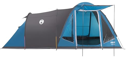 Coleman Waterfall 5 Family Tent | 5 Man Dome-Tunnel Hybrid Tent with Separate Living And Sleeping Area | Easy To Pitch | 5 Person Camping Tent | 3000mm Waterproof | with Sewn-in Groundsheet