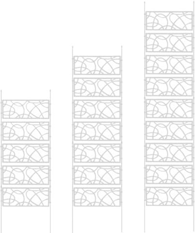 Enrejado de metal blanco para plantas trepadoras, marco recubierto de polietileno para flores, clemátides, vides y verduras, soporte de plantas de pared para decoración de jardín interior, 31.8 x 70.8
