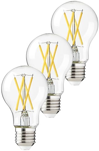Oktaplex 3er Set Glow E27 Lampe LED warmweiß 2700K ersetzt 60W Halogen | 3,8W, 806lm helles Leuchtmittel, 230V