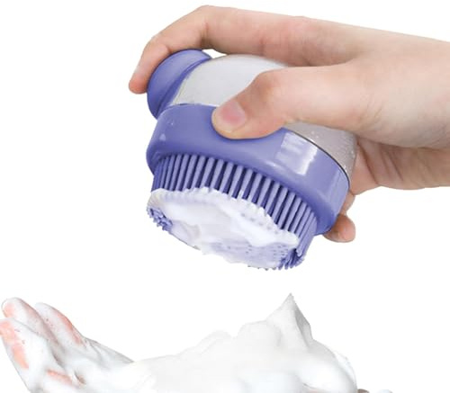 Katzen-Badebürsten | Tragbare Hunde-Waschbürste, Haustier-Badebürste mit Shampoo-Spender, Kurzhaar-Katzenkamm, Massage-Haarbürste für Katzen und Hunde